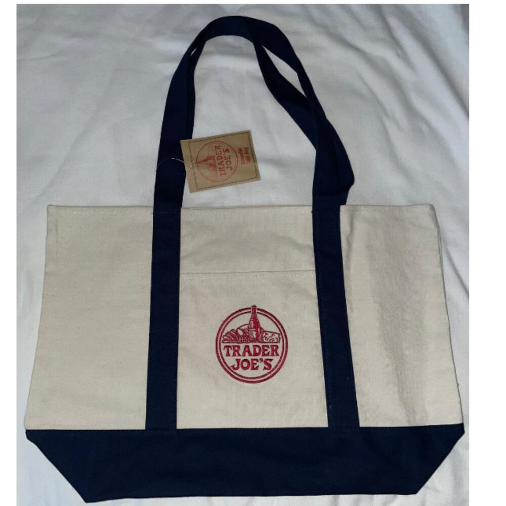 NWT! Set of 2: Trader Joe's Large & Mini Canvas T… - image 8